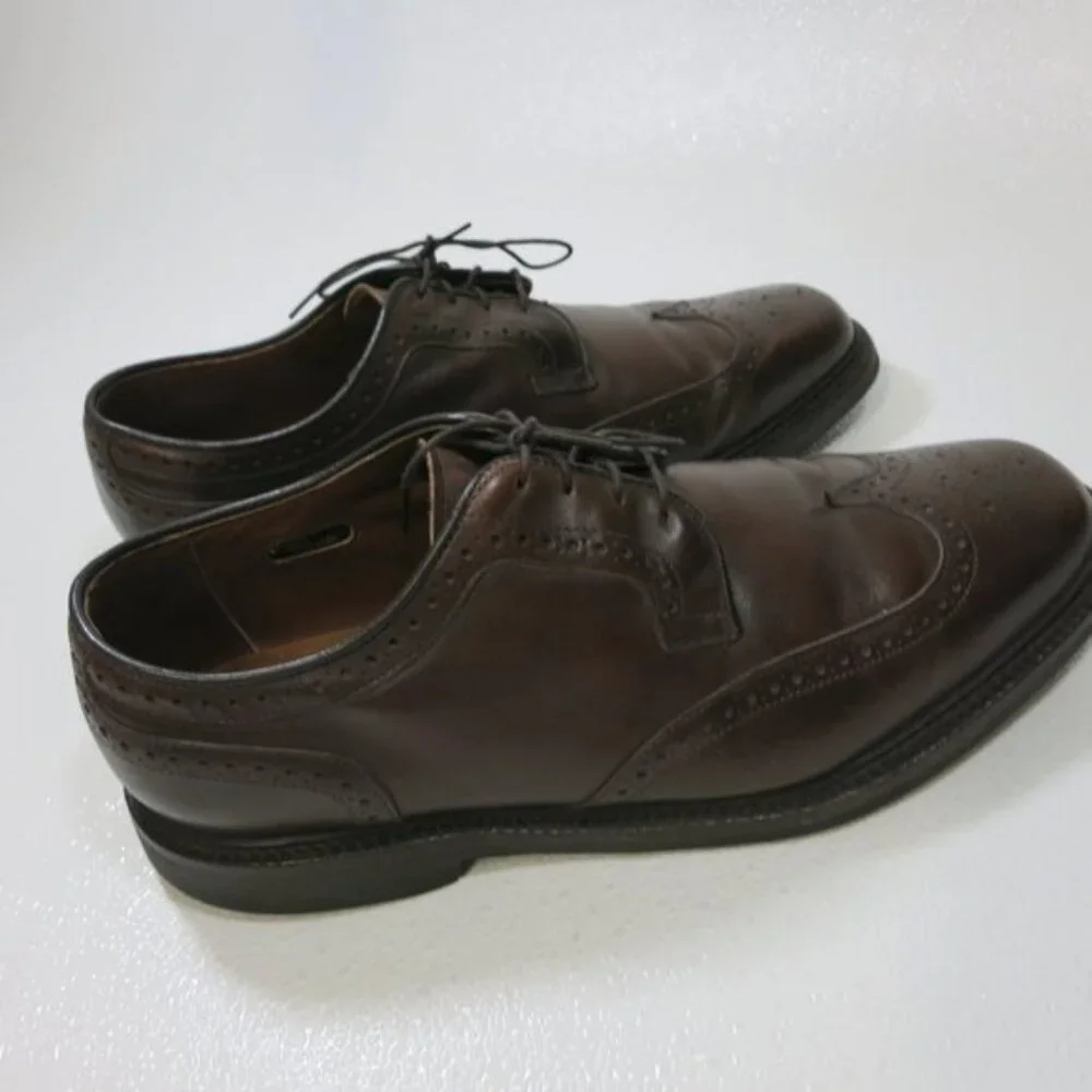 Allen Edmonds Hudson Wingtip Brogue Leather Oxfords Dress Footwear Men 10.5 EEE